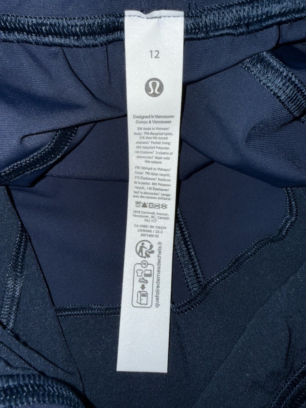 NEW Lululemon Adapted State HR Cropped Jogger Short True Navy Size 12 - Picture 7 of 10